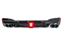 Gloss Black LED Rear Diffuser + Quad Exhaust Tips For BMW G30 520i 540i M Sport 2017-2023