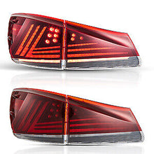 Full LED Red Lens Tail Lights with Animation for Lexus IS250 IS350 IS F 2006–2013