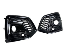 Gloss Black Honeycomb Front Fog Light Grille Cover For AUDI Q5 SQ5 2021-2025