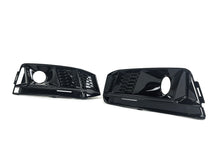 Front Bumper Fog Light Grille Grill Cover Trim Bezel w/ ACC for Audi A4 B9 Sline 2017-2019