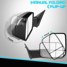 Chrome Extend Flip Up Power Heated Tow Mirror Assembly For 2009-2018 Ram 1500 2500 3500 Left&Right