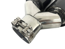 2.5'' Inlet Dual Carbon Exhaust Tips Muffler Tailpipe for BMW Audi Mercedes