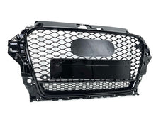 RS3 Style For 2014-2016 Audi A3 S3 8V Front Grille Grill Gloss Black Replacement