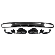 Carbon Look Rear Diffuser & Exhaust Tips For Mercedes E-Class W213 Standard Bumper 2017-2020