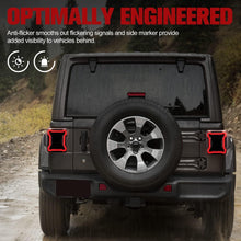 Pair Smoked Led Tail Lights w/Running Turn Signal For Jeep 2018-2024 Wrangler JL JLU