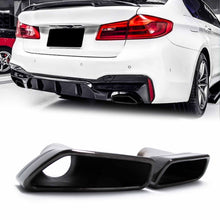 Black Exhaust Muffler Tips for BMW G30 520i 530i 540i Sedan 2017-2019-2023 M-Sport