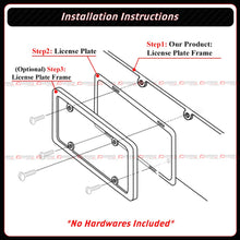 For 2015-2023 Dodge Charger Matt Black Rear License Plate Frame Holder Panel Trim