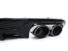 Gloss Black Rear Diffuser + Exhaust Tips For Audi A4 B9 Non-S-Line Sedan 2017–2019