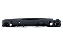 Gloss Black Rear Diffuser + Black Exhaust Tips For Mercedes W205 C250 C300 C450 C43 AMG Sedan 2015-2021