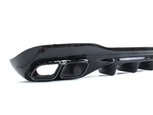 C63 Look Gloss Black Diffuser & Exhaust Tips For 2022-2025 Mercedes C-Class W206 C200 C300 C43 Sedan AMG Bumper