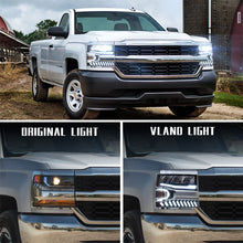 LED Reflector Headlights For 2016-2018 Chevy Silverado 1500 w/Animation