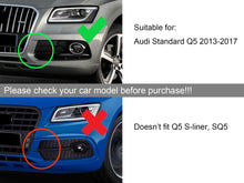 Black Front Fog Light Cover Grill For 2013-2017 AUDI Q5 Non-Sline fg172