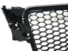 For 2009-2012 Audi A4/S4 B8 Front Bumper Hex Grille Mesh RS4 Style Gloss Black