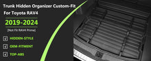SUV Trunk Organizer Insert Cargo Hidden Storage Box Bins for Toyota RAV4 2019-2024