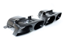 Black Rear Diffuser w/ LED + Black Exhaust Tips For 15-21 Mercedes W205 Sedan C300 C450 C43 AMG