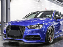 RS3 Style For 2014-2016 Audi A3 S3 8V Front Grille Grill Gloss Black Replacement