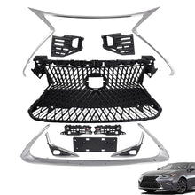 5PCS Front Upper Grille W/Trim Molding Fog Light Trims Set Fit Lexus ES300H ES350 2016-2018