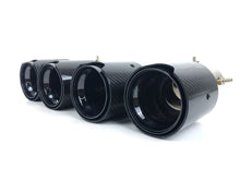Black Carbon Fiber Stainless Exhaust Tips For 2019-2025 BMW G20 M340i G42 M440i G23 G26 M220i