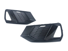 Front Bumper Fog Light Grille Cover Black For AUDI A7 C8 Sportback 2019-2024