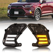 LED DRL Fog Light Kit For Toyota Grand Highlander 2024-2025 – White DRL + Amber Turn Signal