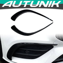 For 2020-2023 Mercedes CLA C118 AMG Sport Front Bumper Lip Splitter Canards Trim Glossy Black