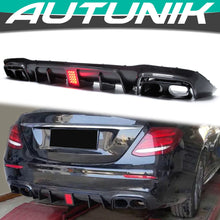 Carbon Look Rear Diffuser w/ LED Light for Mercedes E W213 Sedan Wagon E300 E400 E550 AMG 2017-2020 di127