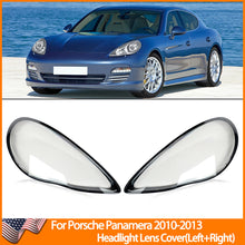Pair Headlight Shell Lamp Shade Lens Cover For Porsche Panamera 970 2010-2013