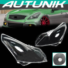 Clear Headlight Lens Covers Pair Left+Right For Infiniti G37 G35 G25 Q40 Sedan 2007-2015