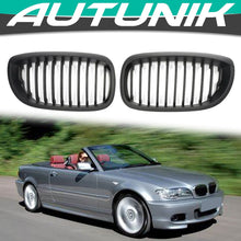 Matte Black Front Kidney Grille For BMW 3-Series E46 Coupe 2003-2006