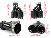 Pair Exhaust Tips Pipe Carbon Fiber For 2017-2024 BMW G30 530I 540I M-Sport