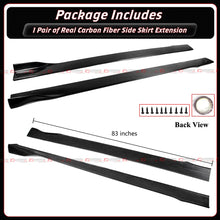 For 2017-2022 Infiniti Q60 Real Carbon Fiber Winglet Side Skirt Extension Splitter