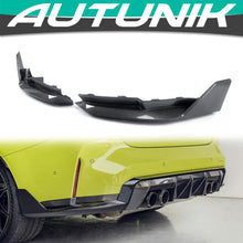 Carbon Look Rear Bumper Corner Splitter Extension for BMW G80 M3 2021-2024