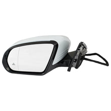 White Left Driver Side Mirror w/ Blind Spot for 2014-2020 Mercedes W222 S450 S500 S550 Sedan