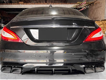 Gloss Black Rear Diffuser w/ Quad Exhaust Tips For 2015-2018 Mercedes CLS-Class W218 CLS550 CLS63 AMG Bumper