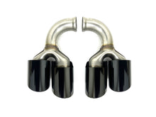 Sporty Exhaust Tips Black For Porsche Cayenne V6 V8 2011-2014 Short Pipe