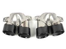 Gloss Black C43 Style Dual Round Exhaust Tips for Mercedes C43 AMG & C300 Sedan W206 2022-2025