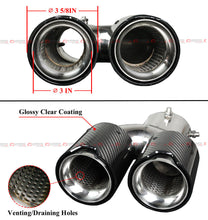 For 2019-2022 BMW G20 330i M340i M Sport CTM Rear Diffuser Black + Carbon Fiber Quad Exhaust Tips