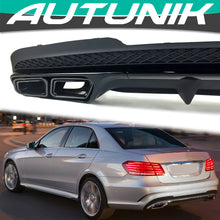 Diffuser & Black Exhaust Tips For Mercedes E W212 S212 E250 E300 E350 AMG 2014-2016