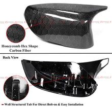 Honeycomb Carbon Fiber Mirror Cover Caps fit for Infiniti Q50 Q60 2014-2024