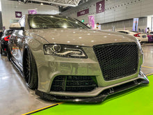 For 2009-2012 Audi A4/S4 B8 Front Bumper Hex Grille Mesh RS4 Style Gloss Black