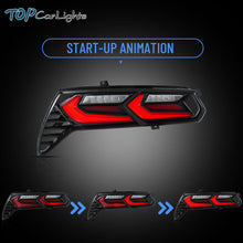 Red LED Tail Lights For Chevrolet Corvette C7 2014-2019 w/Animation