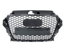 RS3 Style For 2014 2015 2016 Audi A3 S3 8V Front Grille Grill Gloss Black Replacement