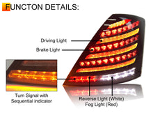 LED Sequential Tail Lights Rear Lamps Assembly for Benz S‑Class W221 Sedan 2006-2013