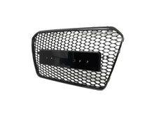 Badgeless Honeycomb Front Bumper Grille Gloss Black For 2013-2016 Audi A5 S5 B8.5