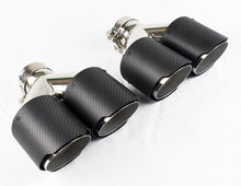Dual 4" Quad Carbon Fiber Exhaust Tips for Audi S5 2008-2016