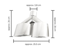 58mm Inlet Oval Chrome Exhaust Tips for Mercedes W220 W221 W204 W218 W212 W212 SLK