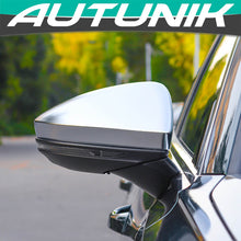 Matte Chrome Side Mirror Cover Caps For Audi A6 C8 S6 A7 4K S7 2019-2023 w/o Lane Assist mc70