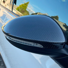 Carbon Fiber Mirror Cover Caps for VW Golf MK8 2022-2025 GTE GTI GTD Golf R w/ Assist Light