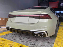 Rear Diffuser w/ Silver Exhaust Tips For AUDI A7 C8 S-line S7 2019-2023 di155