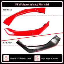 For 2025 Up Honda Civic Yofer Rallye Red Black 2 Tone Front Bumper Lip Splitter